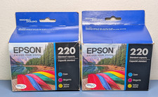 2PK Genuine Epson 220 Color Ink T220520-S C/M/Y NEW BB 03/2025