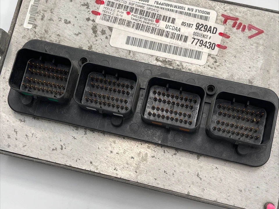Dodge Ram 1500 2500 2010 5,7 L 05187929AD motor módulo de computadora ECM PCM ECU OEM Foto 3 de 4