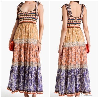 NWT Zimmermann Devi Crochet Paisley Maxi Dress Women s Sz  1 US 6