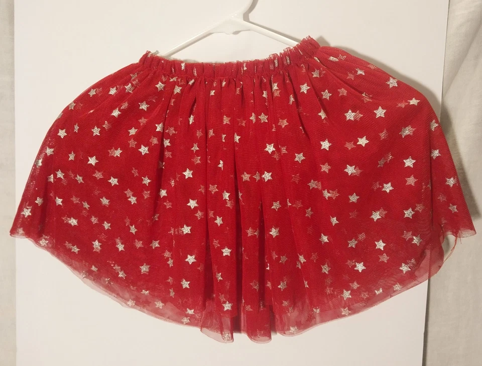 Falda Tutú Estrella Roja Plata Vacaciones Navidad Foto 4 de 4