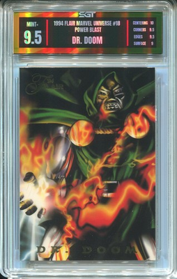 #ad #ad 1994 FLAIR MARVEL UNIVERSE POWER BLAST DR. DOOM #18 SGT MINT 9.5 $12.99