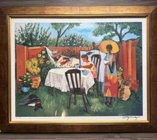 Vibrant Signed Artist Proof – Colorful Backyard Scene (AP 115/125). (B85)