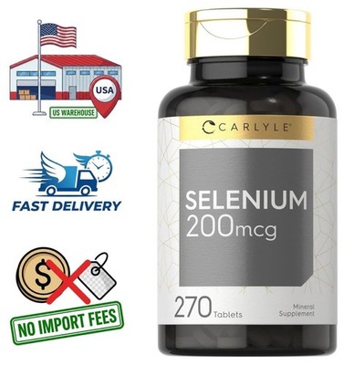 Selenio 200mcg Suplemento | 270 Tabletas Vegetarianos | Mineral Traza Esencial