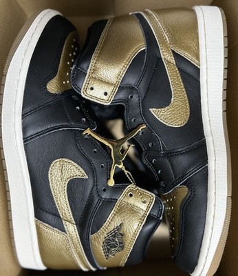 Nike Air Jordan 1 High OG Black Metallic Gold DZ5485-071 Men s Shoes NEW Sz 10