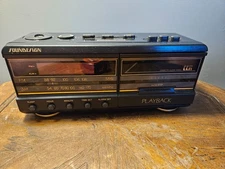 Vintage SOUNDESIGN AM/FM Alarm Clock Radio Cassette Player Model 3827 Tested