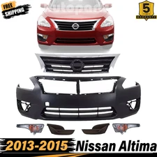 NEW Front Bumper Cover Primed & Grille Assembly For 2013-2015 Nissan Altima