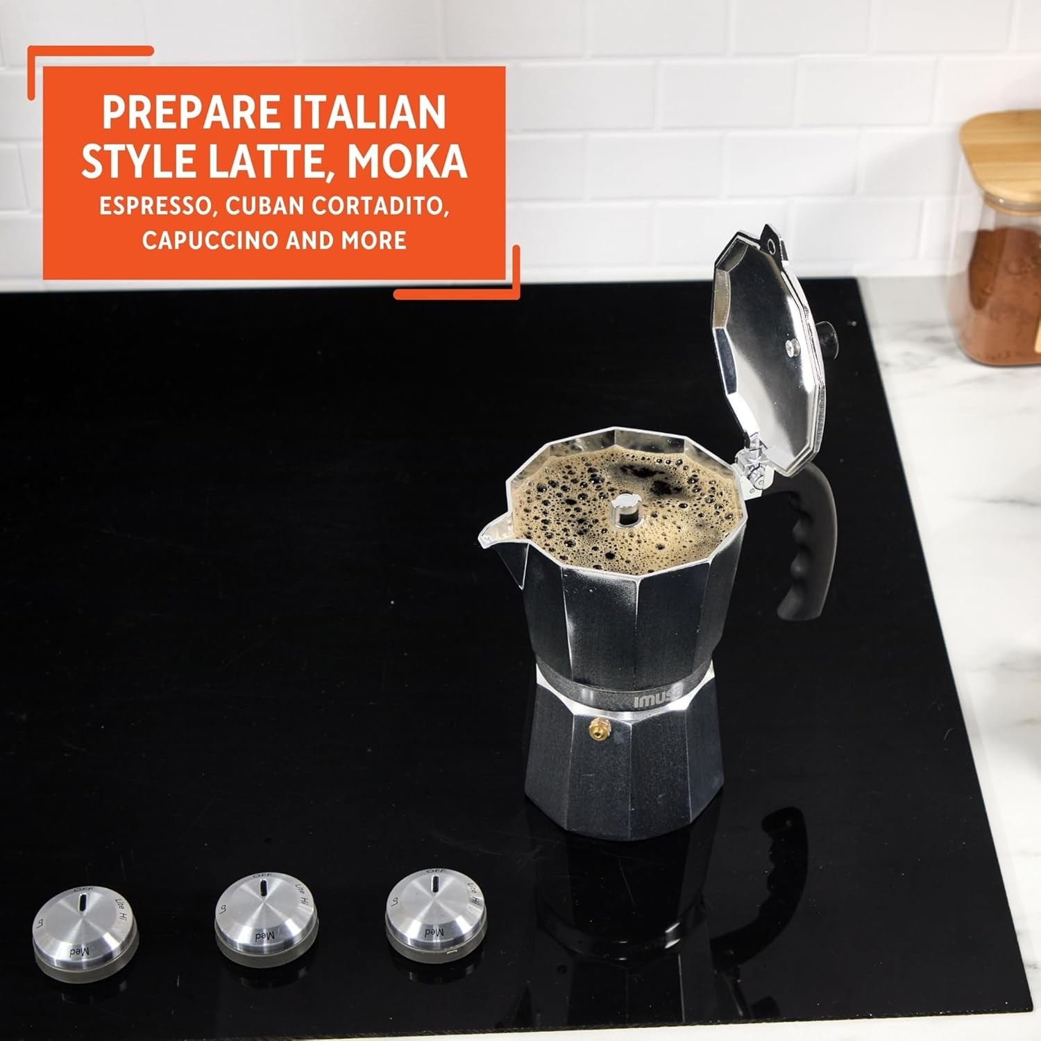 9 Cup Cast Aluminum Stovetop Espresso Maker Moka Pot Classic Style Coffee