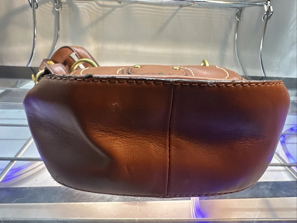Vintage Coach Legacy Willis Brown Copper Turn-Lock Purse Shoulder Bag Collection - Image 3 of 4