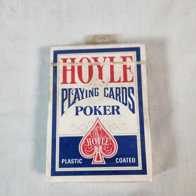 Sealed! Vintage Hoyle Official Playing Card Poker Deck Plastic Coated Blue