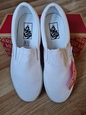 Unisex Classis White Slip On VANS Size 6.5 New In Box Never Worn