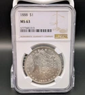 1888  Silver Morgan Dollar MS63 NGC Graded