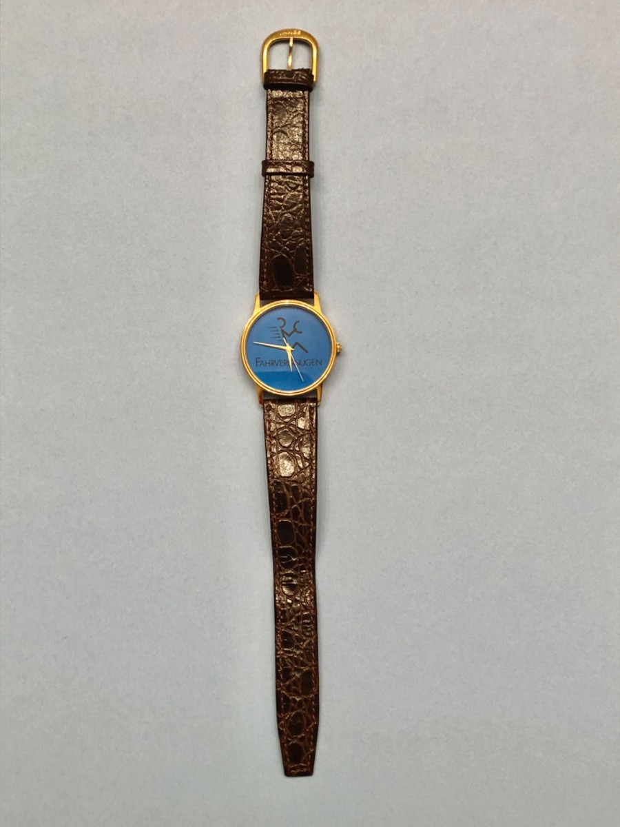 Vintage VW Volkswagen Watch with Fahrvergnügen Logo - Leather Band