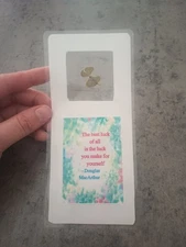  REAL Handpicked Four Leaf Clover  Handmade Bookmark Lucky Gift For Readers 
