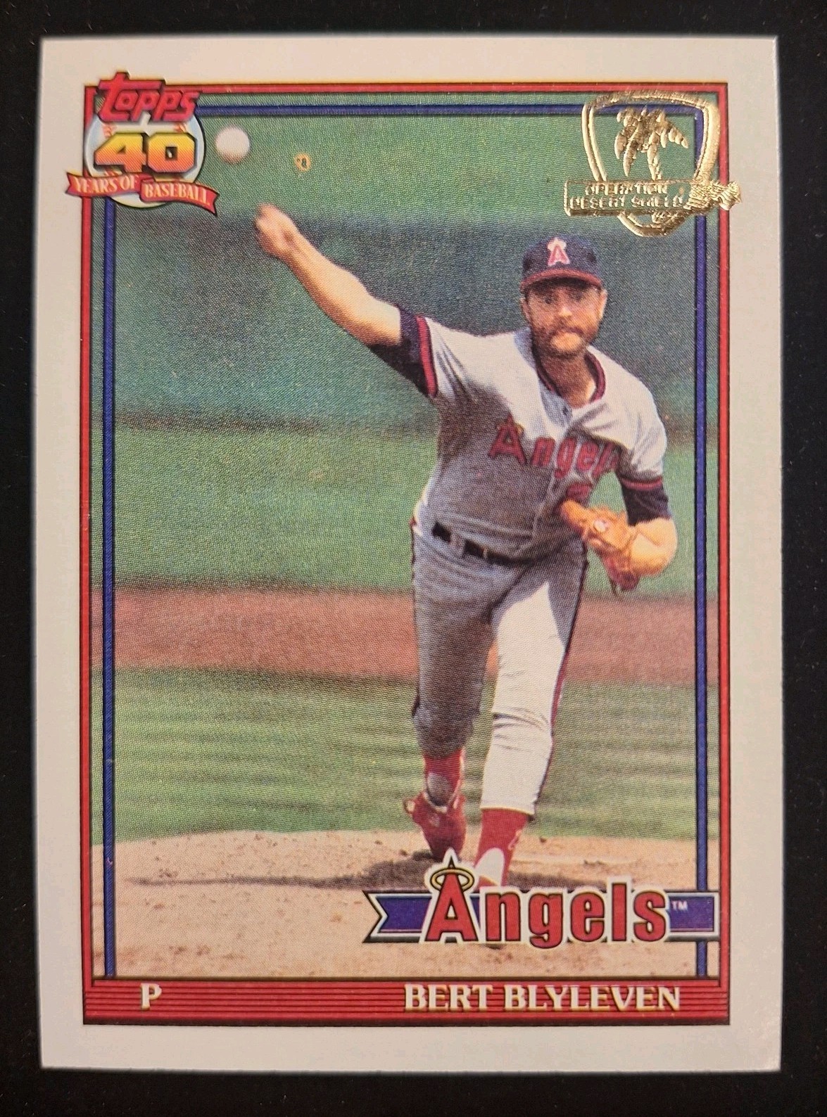 1991 Topps - Bert Blyleven #615 Operation Desert Shield