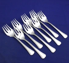 SET OF 8, 6-1/2 in MIRO SLAD FORKS Reed & Barton Stainless