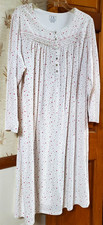 Eileen West Long-Sleeve Nightgown Lace-Ribbon-Tiny Flowers - XL 18/20 