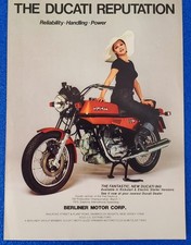 1975 DUCATI 860 CLASSIC MOTORCYCLE ORIGINAL PRINT AD EARLY CAFE RACING LEGEND