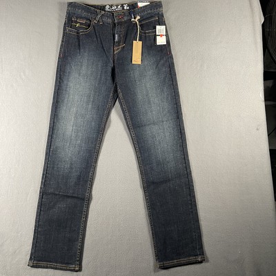LRG Jeans Mens 20 Dark Indigo Treehugger Slim Fit Straight Leg Denim LR Gears