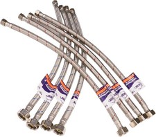 8 Packs 16 inch Faucet Hose Connector 3/8" Comp x 1/2" FIP Water Faucet Supply