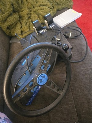 Vintage Thrustmaster Formula T1 Steering Wheel and Pedals