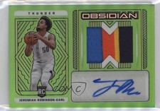 2021-22 Obsidian Electric Etch Green Flood 5/25 Jeremiah Robinson-Earl Auto ms9