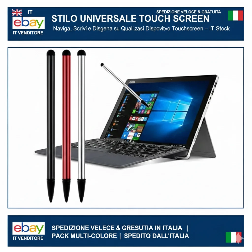 Penne di stilo touch screen in metallo per tutti i tablet e