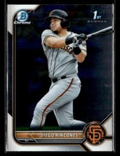 2022 Bowman #BCP-65 Diego Rincones Chrome Prospects Card San Francisco Giants