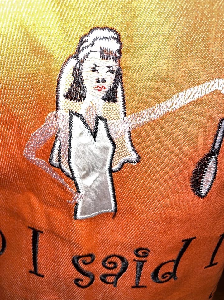 MWW MARKET ORANGE APRON 'WHEN I SAID I DO, I DIDN'T MEAN THE COOKING' PRE-OWNED - Image 4 of 4