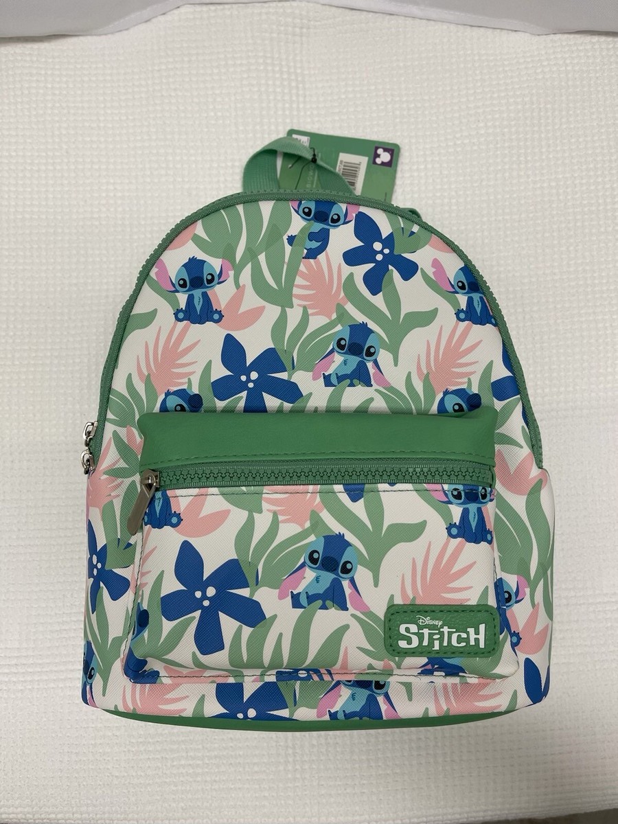 Disney Stitch Mini Backpack Bioworld Tropical Leaves Daypack  display picture 2
