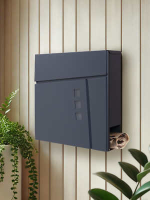 Großer Briefkasten Stahl Wandmontage eckig Briefkasten Schlüsselschloss Postkasten
