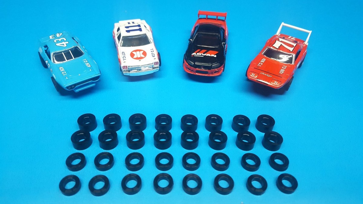 32 AFX Auto World X-Traction Silicone Slot Car Tires Rear Front