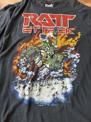 VTG 80s RATT ATTACK PATROL '85 METAL ROCK BAND CONCERT TOUR