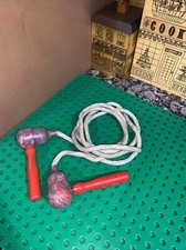 Vintage Clicking Jump Rope Children  s Size sound noise toy colorful