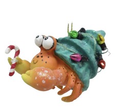 BRIGHTEN THE SEASON "CRAB W/CHRISTMAS TREE" TROPICAL Christmas Ornament NWT
