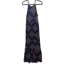 French Grey Stitch Fix Paisley Sleeveless Maxi Dress Size Small