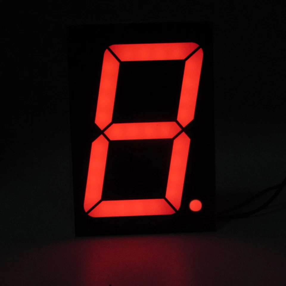 5X 2.3" Common Cathode LED Single Digit Display 1 Bit 10-Pins PCB Red 7 Segment - Image 2 of 4