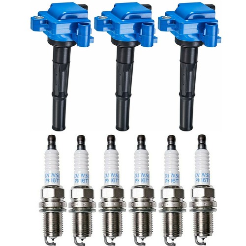 DENSO Platinum TT Spark Plug + Energy Ignition Coil For Toyota 3