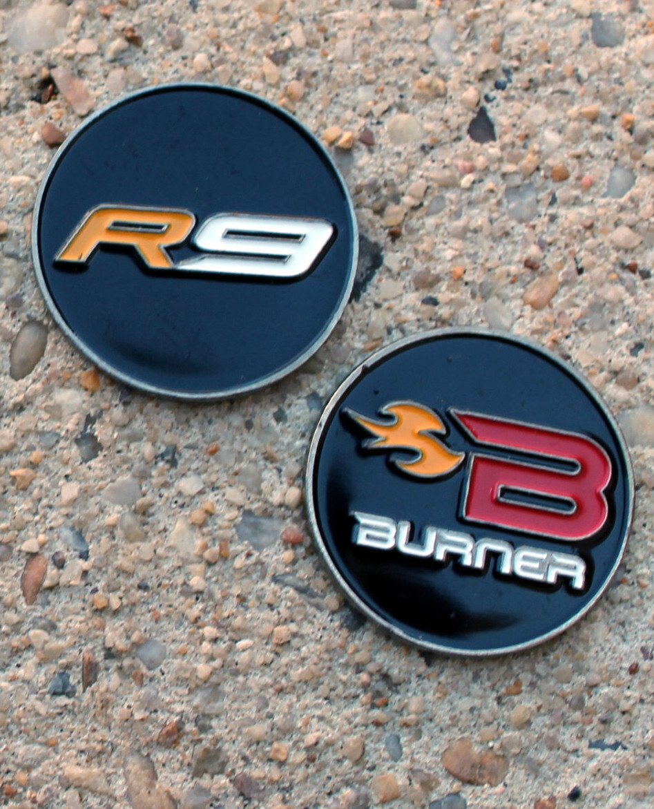 BATCH 2 TAYLORMADE BURNER R9 FAMILY SERIES 2-SIDED LOGO COIN GOLF BALL MARKERS