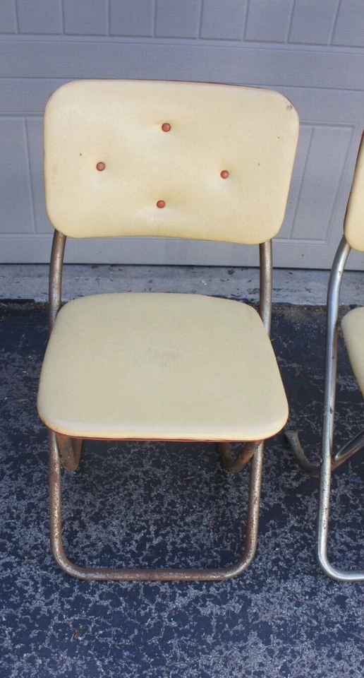 2 ~ Retro Mid Century Folding All Purpose Yellow Chair LEE KROME FOLD Chicago - Image 2 of 4