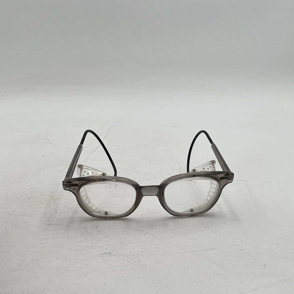 小物 70s ~ 'Welsh' Safety Glasses clear VTG WELSH WM SPECTACLE GOGGLES HORN Rim 1960s SAFETY GLASSES