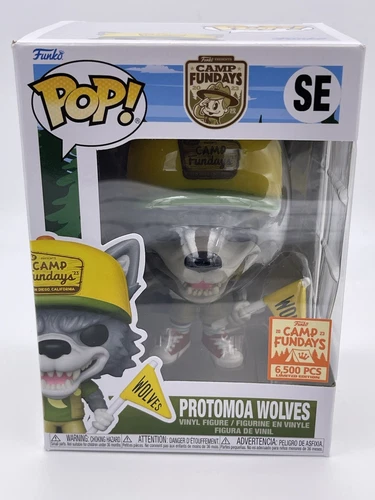 Camp Fundays 2023 Protomoa Wolves Mascot Funko Pop! SDCC Box of Fun 6500 Pcs