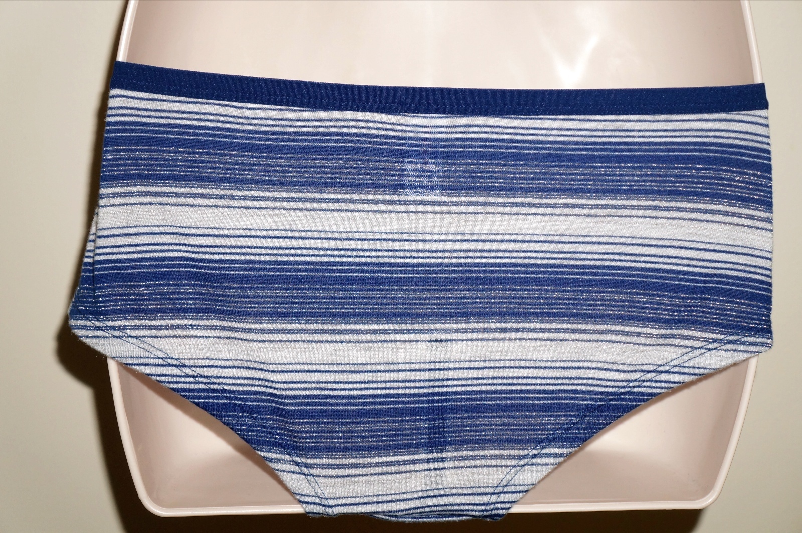 FLIRTITUDE Women's Boyshort Panty Underwear"SAPPHIRE"Stripe Sexy Size S