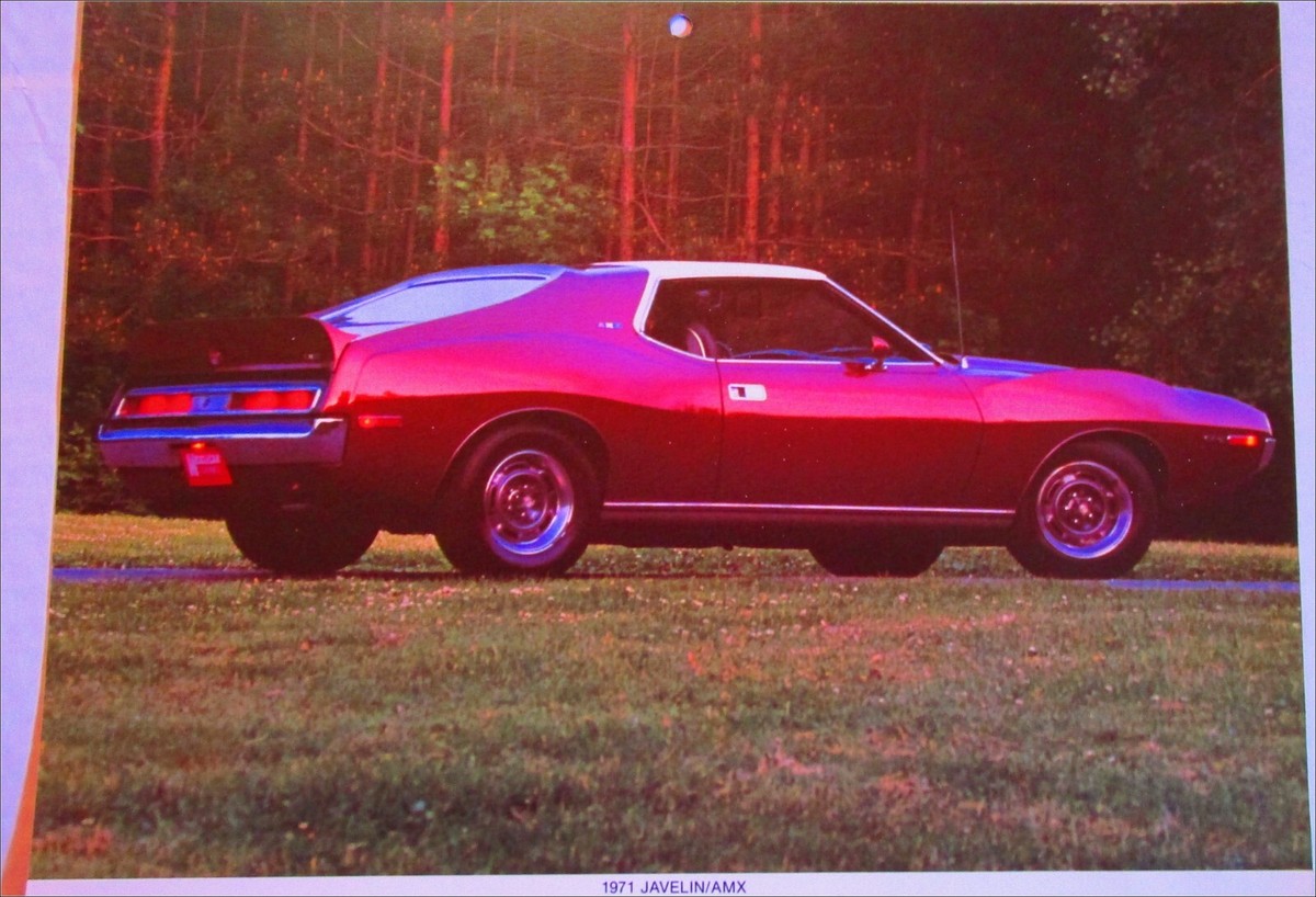 1971 AMC Javelin/AMX car print (burgundy & white) | eBay