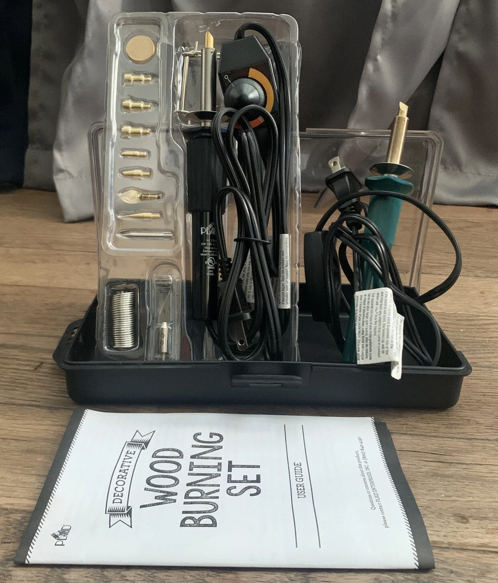 Plaid decorative wood clearance burning set