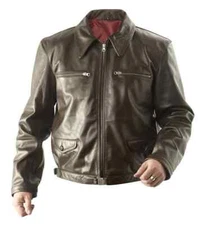 WW2 German Eric Hartmann leather jacket brown Handmade Lambskin Men's Jacket