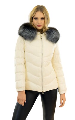 Andzela Steppjacke Mit Fellkragen Daunen Jacke Daunenjacke Kurz