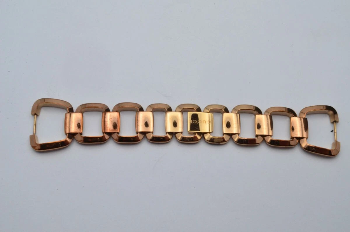 Gucci Ladies Steel Bracelet For 125.4 Bracelet Vintage RAR Gold Plated Rose Gold