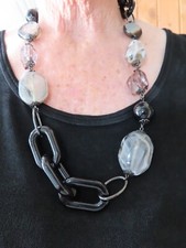 Vintage Bijoux Terner Black & White Classic L...