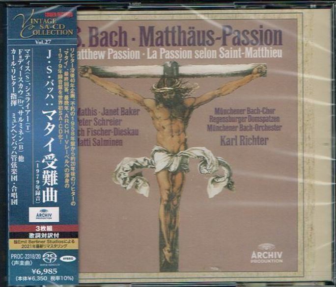 J.S.Bach Matthaus-Passion Karl Richter Japan 3 SACD OBI NEW/SEALED 
