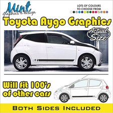 Toyota AYGO Strisce Laterali 3/5DR QUALSIASI ETÀ Decalcomanie Adesivi Grafica NO P&P 007